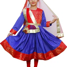 itsmycostume Girls Ethnic Motifs Printed Regular Pure Cotton Kurta With Dupatta-picture-20