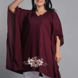 LetsDressUp Floral Printed V-Neck Kaftan Kurti-picture-45
