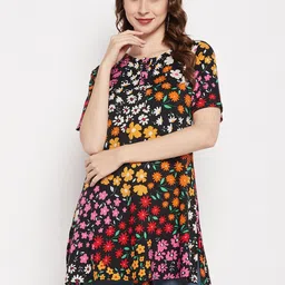 Ruhaans Floral Printed Straight Kurti-image-25