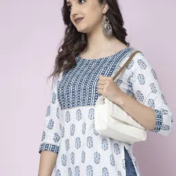 SHIONS Ethnic Motifs Printed Pure Cotton Kurti-picture-24