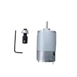 generic Sonsole 12 Volt DC Motor High Torque, Brushed Motor for DIY With Shaft Connector Studd. With Allen Key, (Pack of 1), Metal image 2