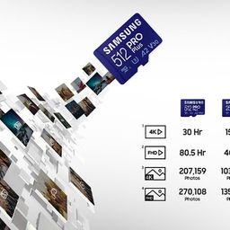 SAMSUNG PRO Plus microSD Memory Card + Adapter, 512GB MicroSDXC, Up to 180 MB/s, Full HD & 4K UHD, UHS-I, C10, U3, V30, A2 for Android Phones, Tablets, Action Camera, Drone, MB-MD512SA/APC image 5
