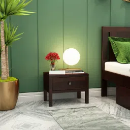woodenmood Rama Solid Wood Bedside Table in Walnut Finish-picture-36