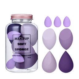MACPLUS Makeup Sponge Set Beauty Blender with Egg Case, Soft Sponge For Liquid Foundation, Creams, and Powders Latex Free Wet and Dry Makeup (Multicolor 4 Big + 3 Mini -7 Pcs set) image 1
