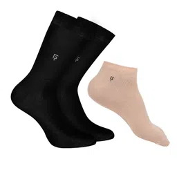 FOOTPRINTS Men Pack Of 3 Anti Bacterial Bamboo Calf & Ankle Length Socks-image-99