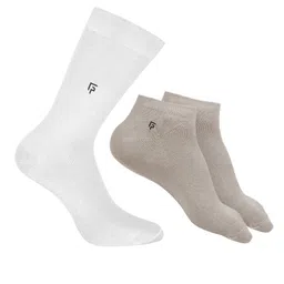 FOOTPRINTS Men Pack Of 3 Anti Bacterial Bamboo Calf & Ankle Length Socks-image-90