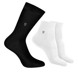 FOOTPRINTS Men Pack Of 3 Anti Bacterial Bamboo Calf & Ankle Length Socks-image-83