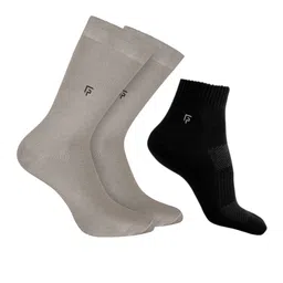 FOOTPRINTS Men Pack Of 3 Anti Bacterial Bamboo Calf & Ankle Length Socks-24