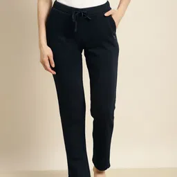 Sweet Dreams Women Navy Blue Solid with Embellished Detail Lounge Pants-image-31