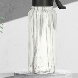 Solara Stainless Steel Vacuum Insulated Water Bottle, White Marble- 1Liter-16