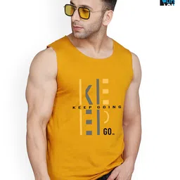 SLOWLORIS Pack Of 2 Printed Cotton Vests- SL26 COMBO (LOUD BLACK) (KEEP MUSTARD)-image-90