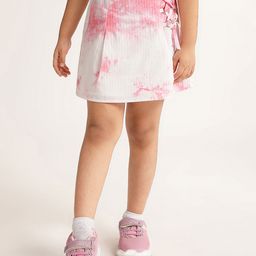 Blue Giraffe Girls Tie & dye Dyed Pure Cotton Knee Length A-Line Skirts-image-82