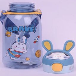 YK Blue Printed Bunny Themed Water Bottle With Sipper 760 mL-image-20