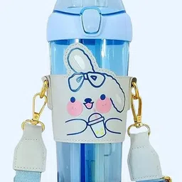 YK Blue Printed Animal Dual Compartment Sipper Bottle 530ML-25