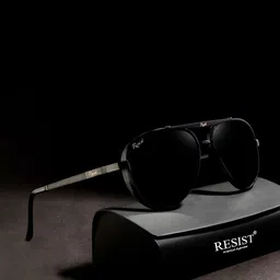 RESIST EYEWEAR Unisex Aviator Sunglasses With UV Protected Lens PIOBL-58