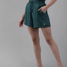 Van Heusen Women Checked Mid Rise Elasticated Lounge Shorts-image-7