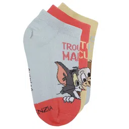 socksxpress Balenzia Tom & Jerry Cartoon Pack Of 3 Printed Cotton Ankle Length Socks image 5
