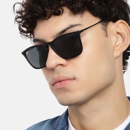 RESIST EYEWEAR Lens & Wayfarer Sunglasses With UV Protected Lens SERGIUSBLACKBLACK1-30