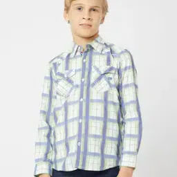Lanzo Checked Slim Fit Shirt with Flap Pockets-picture-42