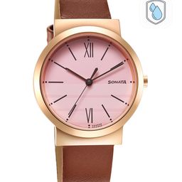 Sonata Women Essential Leather Straps Analogue Watch 87044WL01-image-42