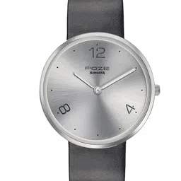 Sonata Poze Men Round Dial & Leather Straps Analogue Watch SP70007SL02-36