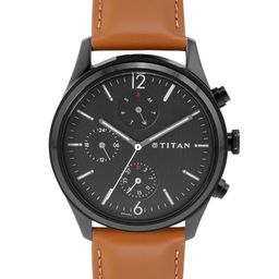 Titan Men Leather Straps Chronograph Analogue Watch NR1805NL02-40