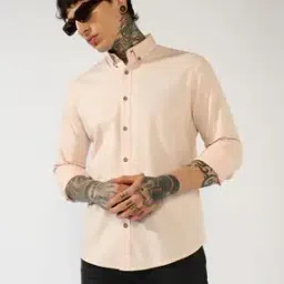 Men Regular Fit Long Sleeves Oxford Shirt-image-67