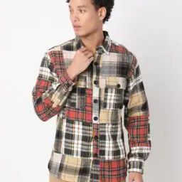Albin Patch IN Checked Regular Fit Shacket-image-8
