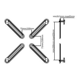 Jin Office Four-ARM Monitor Adapter KIT for Non-VESA Monitor and CAN Mount Any Monitor Without Screw Holes| ONLY VESA Adapter| Does NOT Included Monitor Mount Stand image 5
