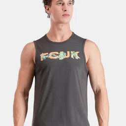 FCUK Printed Pure Cotton Antimicrobial Gym Vests KEN-01-DP OL-image-14
