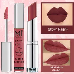 MI FASHION Set of Matte & Moist The Perfect Liquid Lipstick & Creamy Matte Lipstick-11