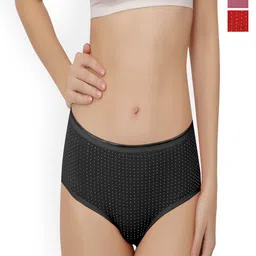 Bella Voste Pack Of 3 Micro Ditsy Printed Anti Bacterial Hipster Briefs-image-55
