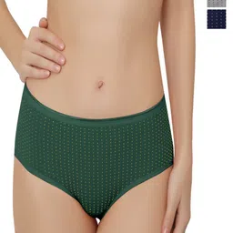 Bella Voste Pack Of 3 Micro Ditsy Printed Anti Bacterial Hipster Briefs-image-66
