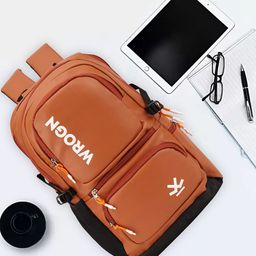 WROGN Brand Logo Printed Padded Backpack With Rain Cover-7