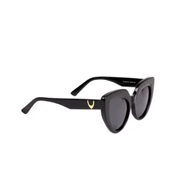 Hidesign Unisex Black Lens & Black Cateye Sunglasses with UV Protected Lens 8903439843540-52
