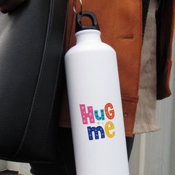 Indigifts Valentine Day White Gifts Hug Me Quotes Bottle 750 ml-22