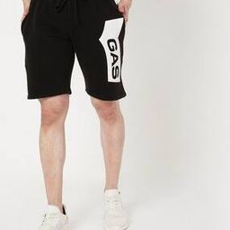 Brand Print Drawstring Shorts with Insert Pockets-image-98