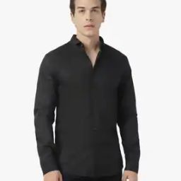 Slim Fit Stretchable Shirt with Logo-image-5