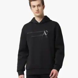 Hooded Sweatshirt with Shiny Logo-image-67