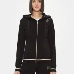 Full Sleeves Hood-Neck Logo Regular Fit Sweatshirt-image-30