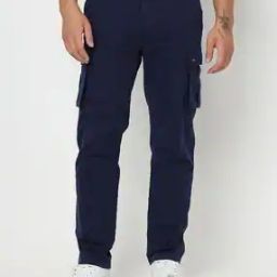 Slim Straight Fit Cotton Cargo Pants-image-74