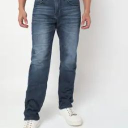 Mid-Wash Slim Fit Jeans-image-1