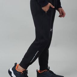 cantabil Typographic Print Straight Track Pants with Drawstring Waist image 2