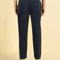 allen solly Men Straight Fit Flat-Front Trousers with Insert Pockets image 2