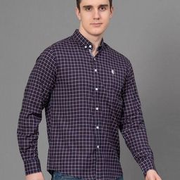 red tape Button-Down Collar Shirt with Patch Pocket image 2