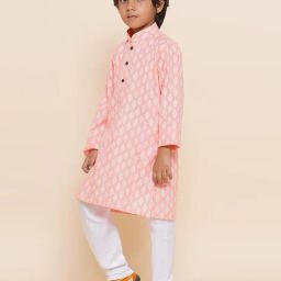 aj dezines Boys Printed Kurta Pyjama Set image 2