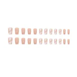 pink truck Set of 24 Artificial Reusable Nails image 2