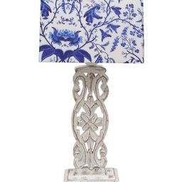 homesake Whitewash Sculptural Table Lamp with Shade image 2