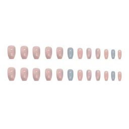pink truck Set of 24 Artificial Reusable Nails image 2