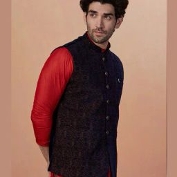 manyavar Nehru Jacket with Welt Pocket image 2